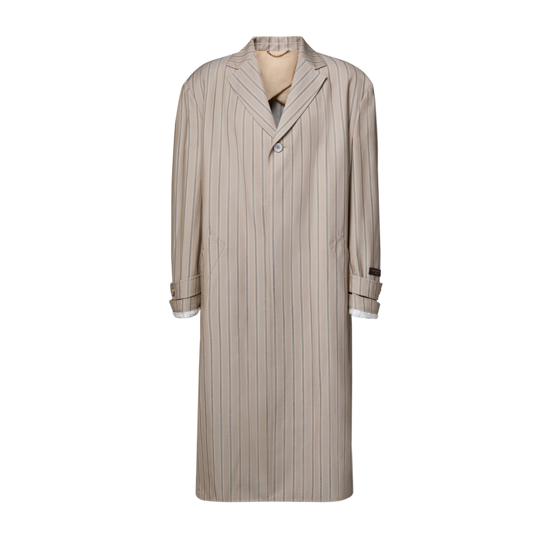Striped Wool Silk Coat - For Men | LOUIS VUITTON